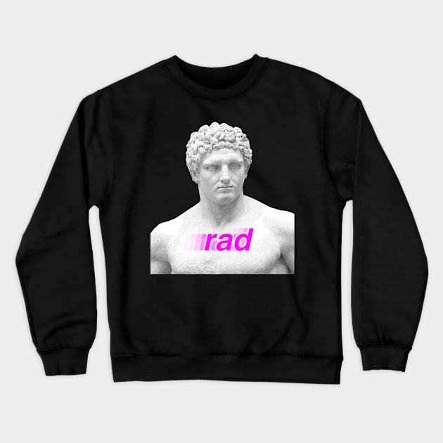 Rad - 90s Aesthetic Greek Bust | Vaporwave Crewneck Sweatshirt by MeatMan